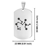 Stainless Steel Sagittarius (Centaur Archer) Astrology Constellations Dog Tag Keychain - Comfort Zone Studios