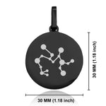 Stainless Steel Sagittarius (Centaur Archer) Astrology Constellations Round Medallion Keychain