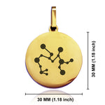 Stainless Steel Sagittarius (Centaur Archer) Astrology Constellations Round Medallion Keychain