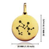 Stainless Steel Sagittarius (Centaur Archer) Astrology Constellations Round Medallion Keychain