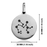 Stainless Steel Sagittarius (Centaur Archer) Astrology Constellations Round Medallion Keychain