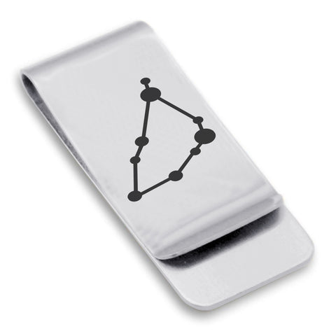 Stainless Steel Capricorn (Sea Goat) Astrology Constellations Classic Slim Money Clip