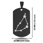 Stainless Steel Capricorn (Sea Goat) Astrology Constellations Dog Tag Keychain - Comfort Zone Studios