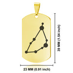 Stainless Steel Capricorn (Sea Goat) Astrology Constellations Dog Tag Keychain - Comfort Zone Studios