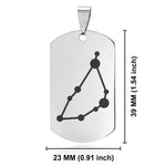 Stainless Steel Capricorn (Sea Goat) Astrology Constellations Dog Tag Keychain - Comfort Zone Studios