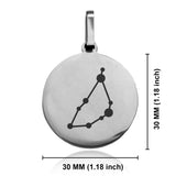 Stainless Steel Capricorn (Sea Goat) Astrology Constellations Round Medallion Pendant