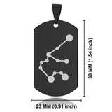 Stainless Steel Aquarius (Water Bearer) Astrology Constellations Dog Tag Keychain - Comfort Zone Studios