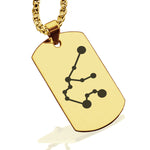 Stainless Steel Aquarius (Water Bearer) Astrology Constellations Dog Tag Pendant - Comfort Zone Studios