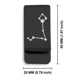 Stainless Steel Pisces (Two Fishes) Astrology Constellations Classic Slim Money Clip
