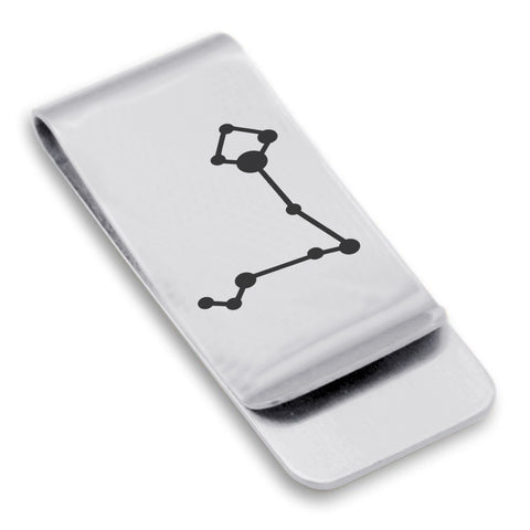 Stainless Steel Pisces (Two Fishes) Astrology Constellations Classic Slim Money Clip