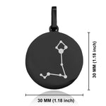 Stainless Steel Pisces (Two Fishes) Astrology Constellations Round Medallion Keychain