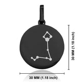 Stainless Steel Pisces (Two Fishes) Astrology Constellations Round Medallion Keychain