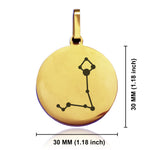 Stainless Steel Pisces (Two Fishes) Astrology Constellations Round Medallion Keychain