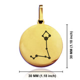 Stainless Steel Pisces (Two Fishes) Astrology Constellations Round Medallion Keychain