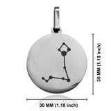 Stainless Steel Pisces (Two Fishes) Astrology Constellations Round Medallion Keychain