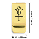 Stainless Steel Antimony Alchemical Symbol Classic Slim Money Clip