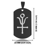 Stainless Steel Antimony Alchemical Symbol Dog Tag Pendant - Comfort Zone Studios