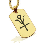 Stainless Steel Antimony Alchemical Symbol Dog Tag Pendant - Comfort Zone Studios