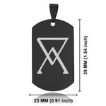 Stainless Steel Arsenic Alchemical Symbol Dog Tag Keychain - Comfort Zone Studios