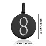 Stainless Steel Bismuth Alchemical Symbol Round Medallion Keychain