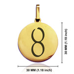 Stainless Steel Bismuth Alchemical Symbol Round Medallion Pendant