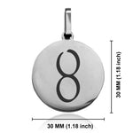 Stainless Steel Bismuth Alchemical Symbol Round Medallion Keychain