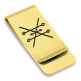 Stainless Steel Copper Alchemical Symbol Classic Slim Money Clip