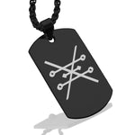 Stainless Steel Copper Alchemical Symbol Dog Tag Pendant - Comfort Zone Studios