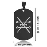 Stainless Steel Copper Alchemical Symbol Dog Tag Pendant - Comfort Zone Studios
