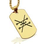 Stainless Steel Copper Alchemical Symbol Dog Tag Pendant - Comfort Zone Studios