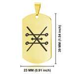 Stainless Steel Copper Alchemical Symbol Dog Tag Pendant - Comfort Zone Studios