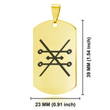 Stainless Steel Copper Alchemical Symbol Dog Tag Pendant - Comfort Zone Studios