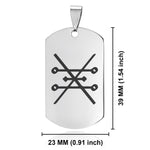 Stainless Steel Copper Alchemical Symbol Dog Tag Pendant - Comfort Zone Studios