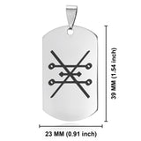 Stainless Steel Copper Alchemical Symbol Dog Tag Pendant - Comfort Zone Studios