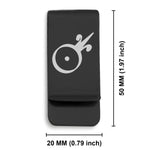 Stainless Steel Gold Alchemical Symbol Classic Slim Money Clip