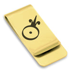 Stainless Steel Gold Alchemical Symbol Classic Slim Money Clip