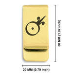 Stainless Steel Gold Alchemical Symbol Classic Slim Money Clip