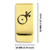Stainless Steel Gold Alchemical Symbol Classic Slim Money Clip