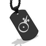 Stainless Steel Gold Alchemical Symbol Dog Tag Pendant - Comfort Zone Studios