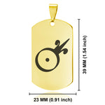 Stainless Steel Gold Alchemical Symbol Dog Tag Pendant - Comfort Zone Studios