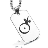 Stainless Steel Gold Alchemical Symbol Dog Tag Pendant - Comfort Zone Studios