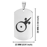 Stainless Steel Gold Alchemical Symbol Dog Tag Pendant - Comfort Zone Studios