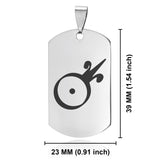 Stainless Steel Gold Alchemical Symbol Dog Tag Pendant - Comfort Zone Studios