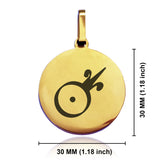 Stainless Steel Gold Alchemical Symbol Round Medallion Keychain