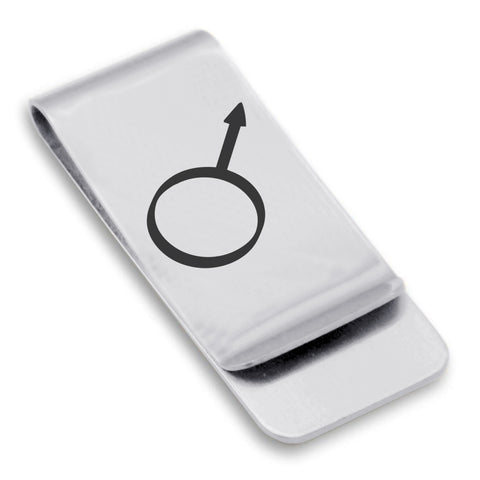 Stainless Steel Iron Alchemical Symbol Classic Slim Money Clip