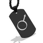 Stainless Steel Iron Alchemical Symbol Dog Tag Pendant - Comfort Zone Studios