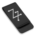 Stainless Steel Lead Alchemical Symbol Classic Slim Money Clip