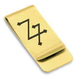 Stainless Steel Lead Alchemical Symbol Classic Slim Money Clip