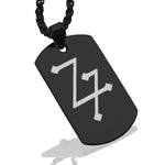 Stainless Steel Lead Alchemical Symbol Dog Tag Pendant - Comfort Zone Studios