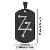 Stainless Steel Lead Alchemical Symbol Dog Tag Keychain - Comfort Zone Studios